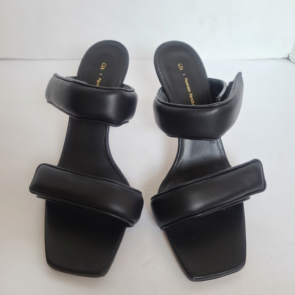 Gia Borghini x Pernille | Teisbaek Two Strap Sandals in Antracite Black Size 10 - Picture 7 of 14